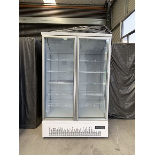 Commercial Upright Fridge 2 Glass Door Reach In Refrigerator Commercial Beverage Cooler