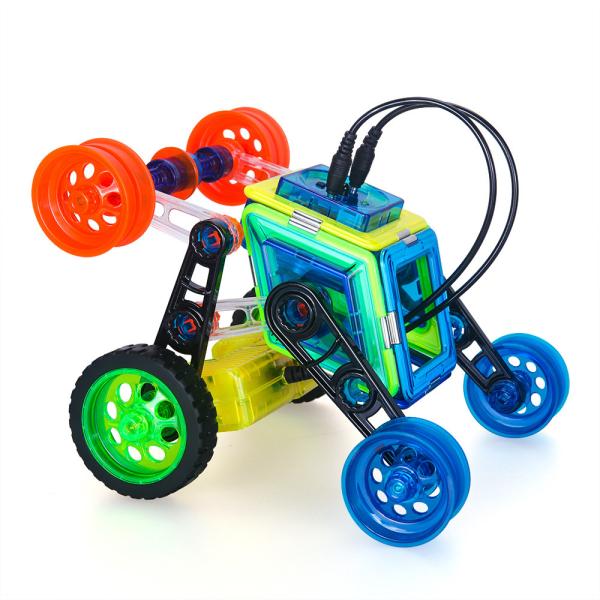 DIY Puzzle Toys Magnetic Block Sets Versatile Shapes Magnetic Building Tiles With Wheel