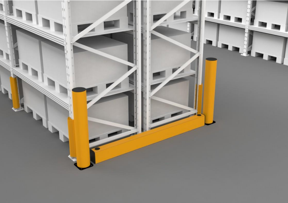 Warehouse Protective Flexible Barricades Polymer Guardrail