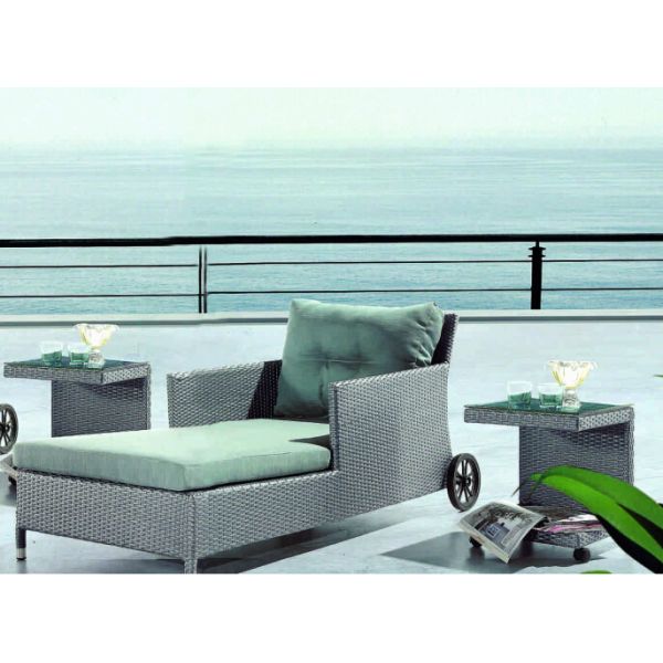 Outdoor rattan chaise lounge chair-3013