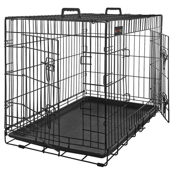 Black Painting Metal Pet Crate Reliable Modern Design Commercial For Home
