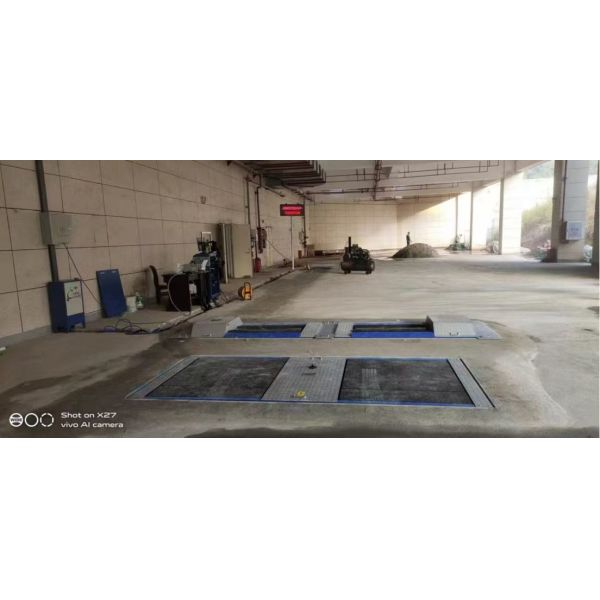 Cartesy truck test lane for repair shop Automobile Roller Brake Tester Forces With Axle Load dual plates side slip tester 10T capacity