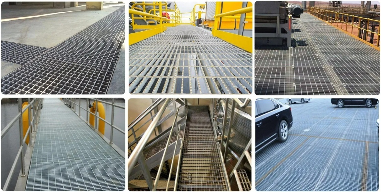 304 Stainless Steel Bar Grating with Serrated Surface and Customizable Sizes for Industrial Flooring