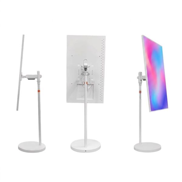 32 Rollable Smart Screen Rotation Touch Monitor Movable Live Streaming TV Battery Powered Wireless Display OEM