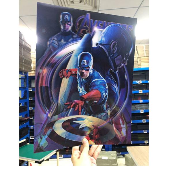 Eco Friendly 3D Lenticular Poster Wall Art Flip Marvel Comics The Avengers 12 X 16