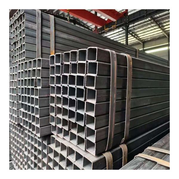 20mm Black Square Rectangular Steel Pipe Tubes Seamless Metal Carbon