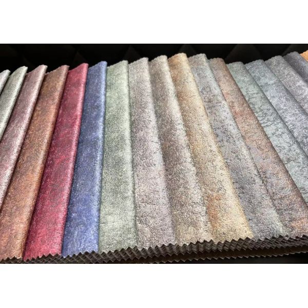 Printed Pattern Suede Sofa Fabric Woven 100 Polyester Suede Fabric