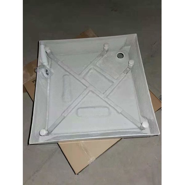 Customized Single Color Corner Acrylic Shower Tray with Front Skirt and Legs Bath Tray