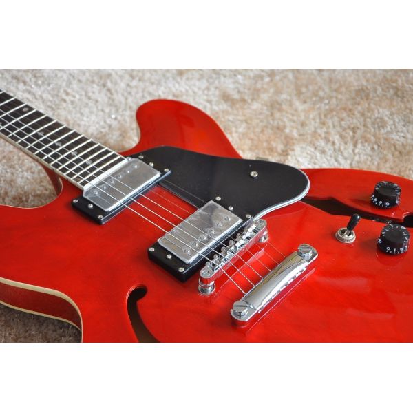 Factory supply Red G es335 electric jazz guitar semi-hollow arched top ES 335 jazz guitar