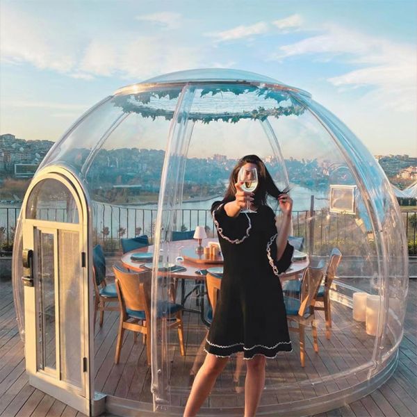 Outdoor Prefab Dome Homes Luxury Transparent Inflatable Bubble Lodge Camping Hotel Tent