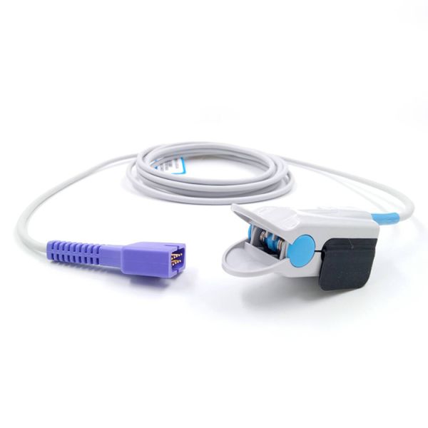 Sensor Spo2 de pinza para dedo adulto de 9 pines reutilizable de 3 m para Ge Solar
