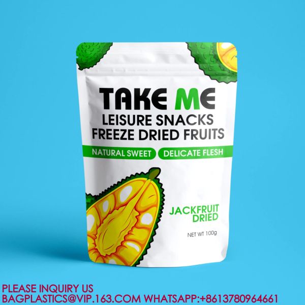 Resealable Pouch Bag Self-Standing Food Storage Bag Packaging Nut Snack Dry Fruit Bag