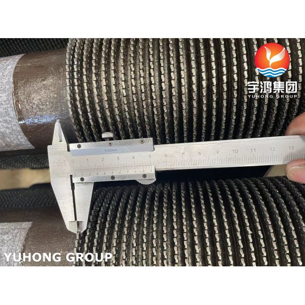 ASTM A335 P9 Alloy Steel Serrated Finned Tubes For High Temperature Boiler