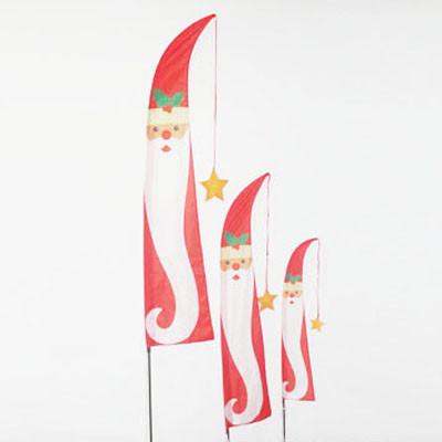 Christmas Garden Flag Sant Claus and Snowman