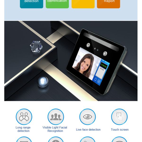 QR Scanner Smart Dynamic HD TFT 5 Inch Face Recognition Machines