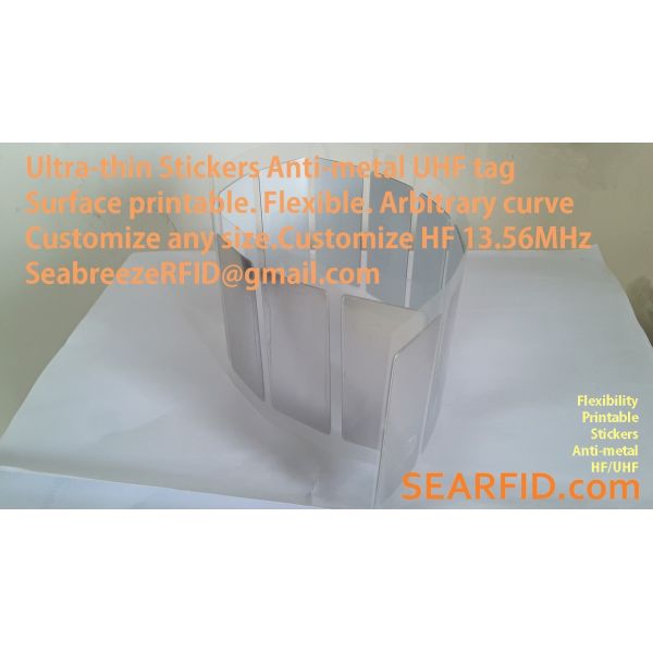 Ultra-thin Stickers Anti-metal UHF Tag, Flexibility Printable Anti-metal UHF Stickers Tag, Printable Anti-metal Label