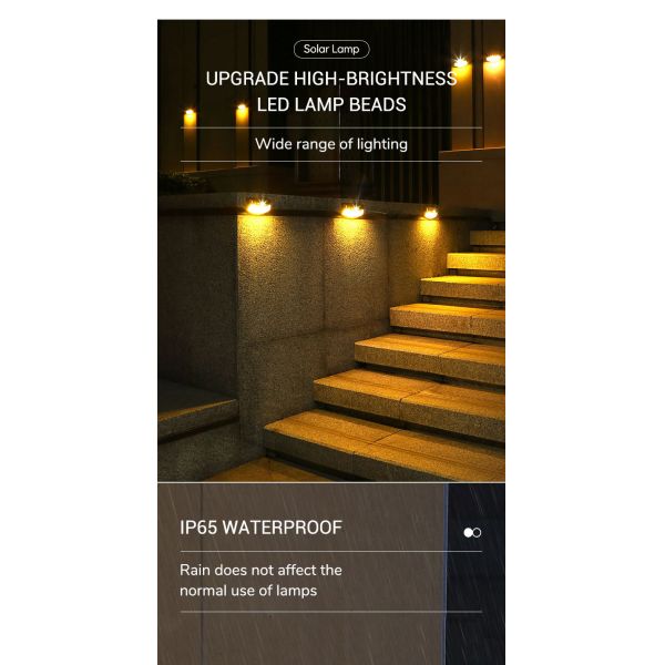 Modern Outdoor Luminaires 2V Solar Powered Wall Light for Porch Outdoor Lighting