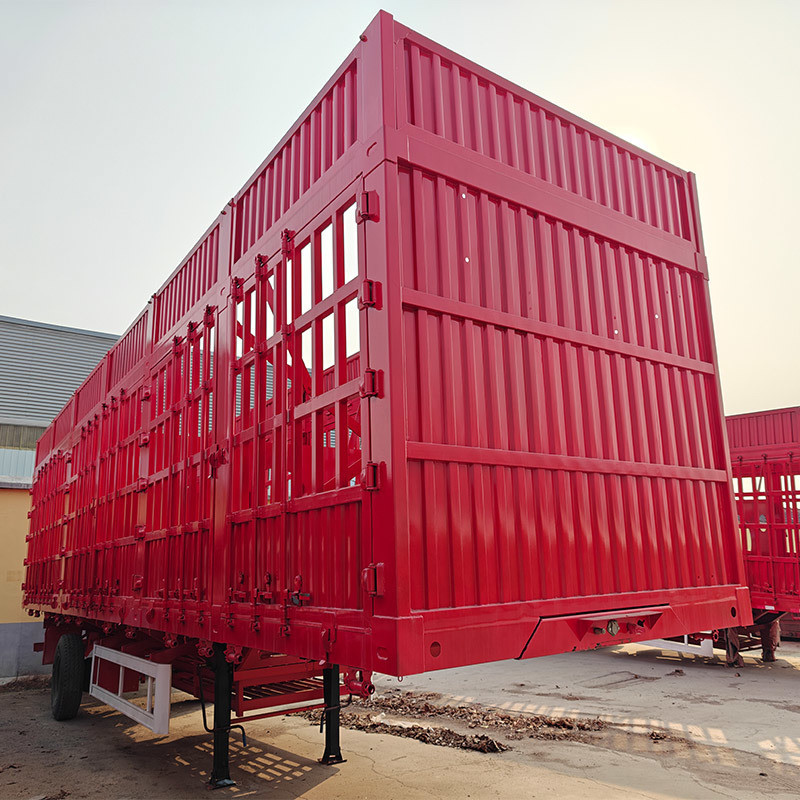 Grade Heavy Duty Self-dumping Cattle Carrier Trailer for Livestock Transport Truck