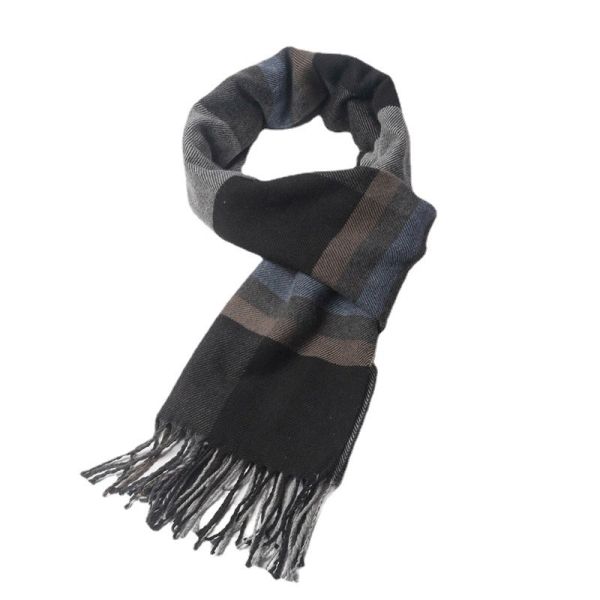 Football Team Fans Jacquard Scarf Custom Knitted Winter Scarf with Plaid Pattern