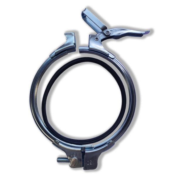 Clampas de tuberías de trabajo pesado con anillo de sellado de silicona espesor de tubería de 3,0 mm