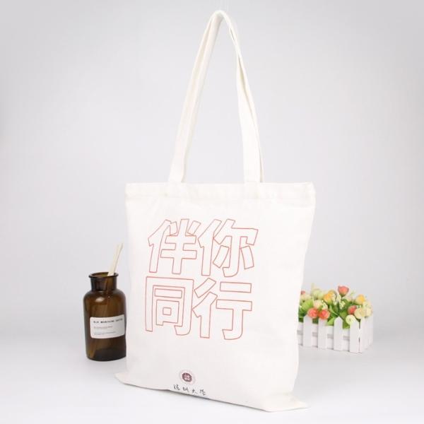 2019 Ladies Canvas Tote Handmade Logo Printed Shopping Bags Reusable