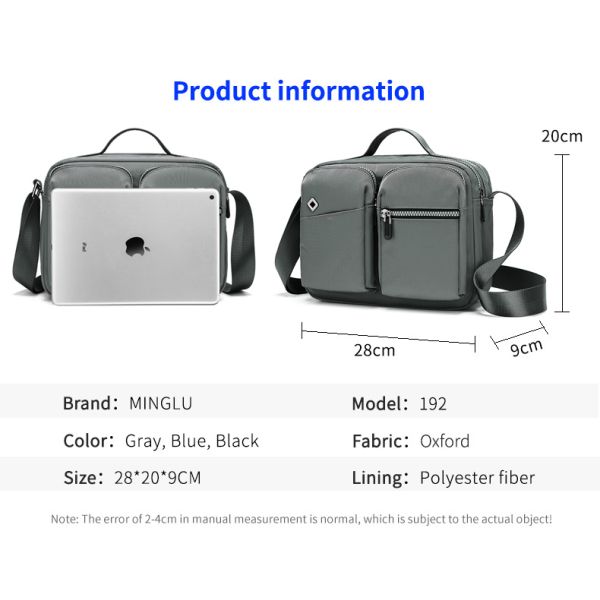 Безопасная мужская сумка для мужчин 20 см высота большой вместимость легко взять