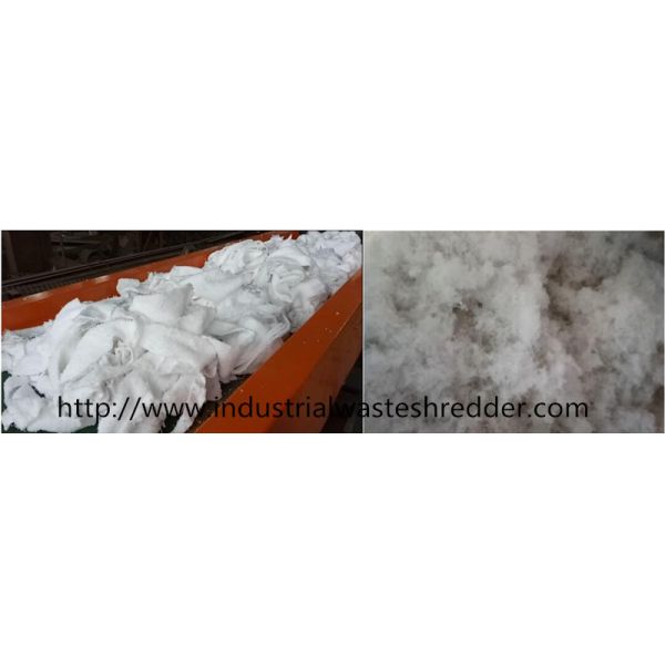 Large Capacity Textile Shredder Machine , Scrap Textile Waste Recycling Machine