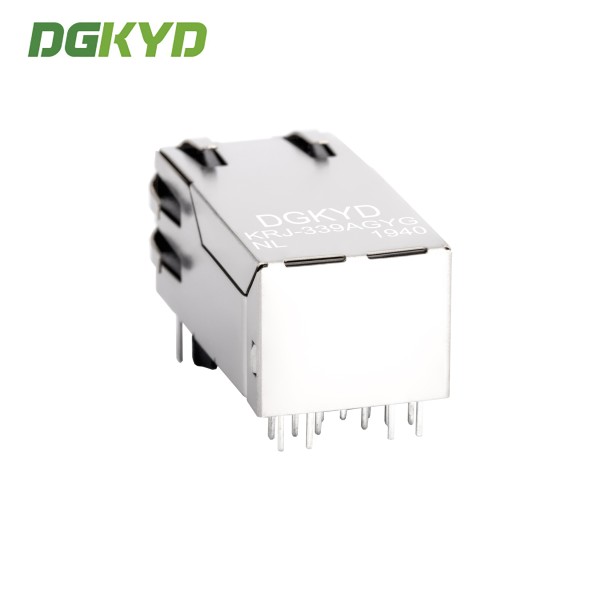 Gigabit RJ45 Connector with Copper Alloy Shield and Gold Plating for Network Port Socket