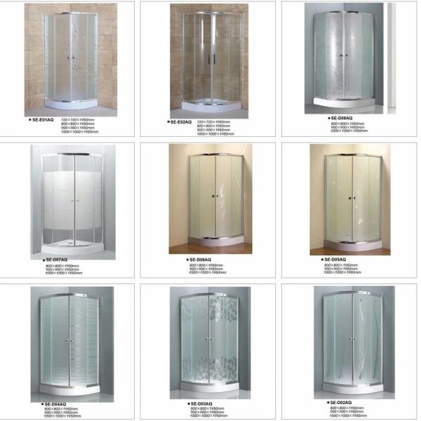 Изогнутые стеклянные приложения ливня ванной комнаты, блоки ливня квадранта для квартиры