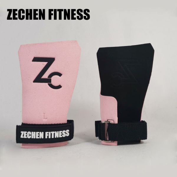 Crossfit Synthetic Leather Pull Up Bar Grips White Gym Gloves For Pull Ups Fitness