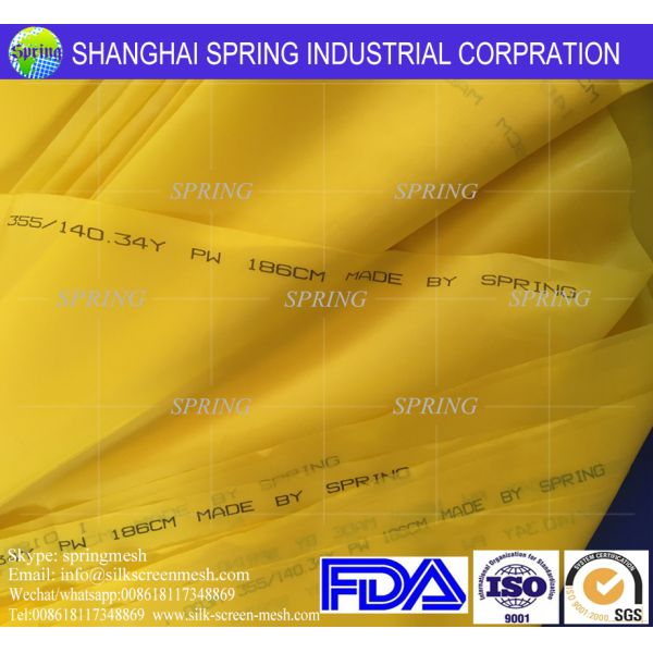 Yellow color 110 monofilament polyester silk screen printing mesh wholesale