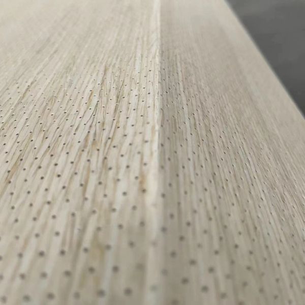 15 mm de grains de bois laminé panneaux de bois micro perforés insonorisé mur acoustique intérieur décoré
