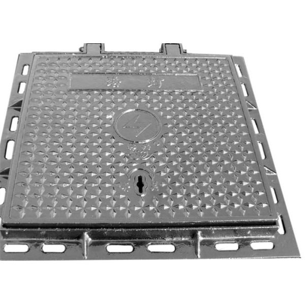 Forged Square Manhole Cover Ductile Iron En124 B125 For Telecom / Highway