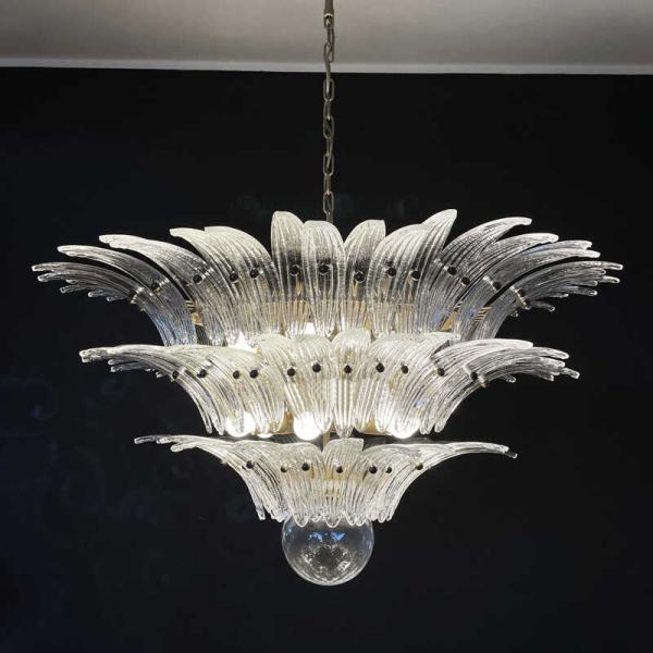 JYLIGHTING Barovier Toso Style Murano Chandeliers Palmette Modern Crystal Ceiling Lights Adjustable Height Middle Sizing Professional 	Modern Pendant Light