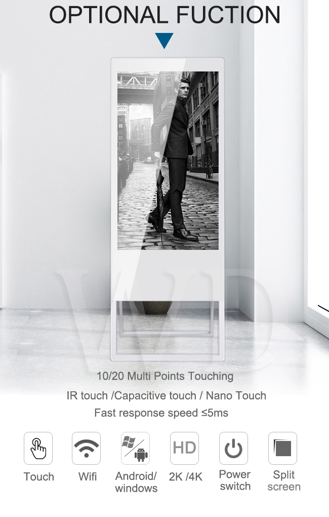 Сеть основала решения киоска Signage цифров Nits CMS 350, передвижной Signage цифров