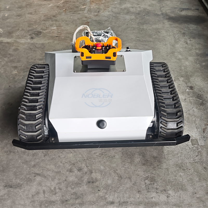 Remote-controlled intelligent crawler lawn mower, with lithium iron phosphate (LiFePO₄) battery, four-wheel drive, energy-saving and environmentally friendly, and 3 hours of continuous operation.