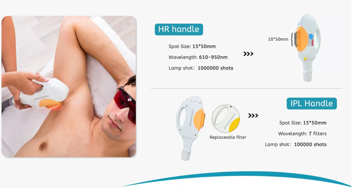 DPL IPL Hair Removal Machine Multi Wavelength Skin Treatment Platform With UK Heraeus Lamp