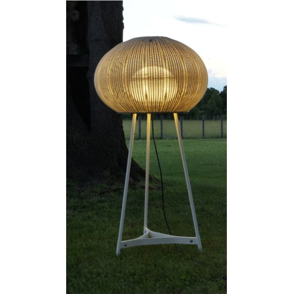 Modern Outdoor Rattan Floor Lamp IP44 Waterproof For Hotel Decoration