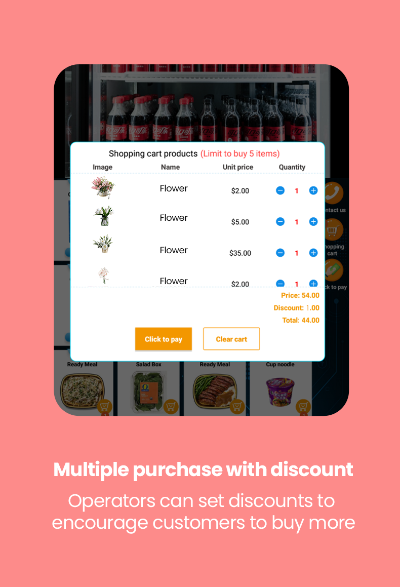 Self Service Cooling Fresh Bouquet Flower Vending Machine