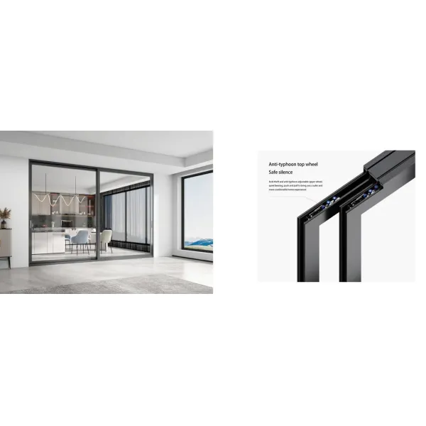 Panorama Aluminium Sliding Doors , Narrow Thin Office Partition Door