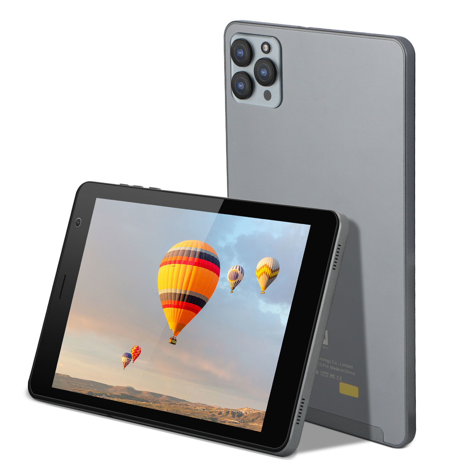 C идея Двойная камера 8 дюймов Android планшетный ПК Android 12 планшетов 1280x800 IPS HD дисплей CM813-серый