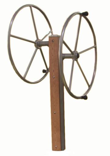 outdoor wooden fitness equipment--WPC wood arm wheel