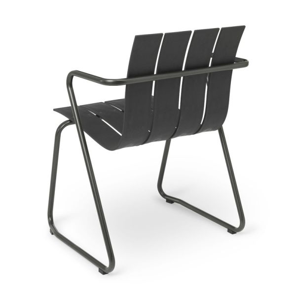 Metal Steel Garden Chair Set with Minimalist Design Plastic Wood Armchair by AJUNION