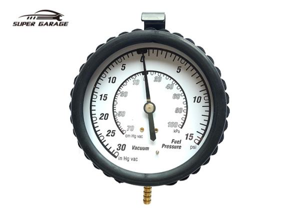 0~15 Psi Car Vacuum and Fuel Pump Tester Gauge Kit, Fuel Pump and Vacuum Tester Gauge In Clamshell SG-VPG2201