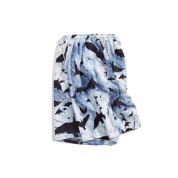 Fashion Printed Beach Surf Shorts Mens Polyester Shorts With Pockets