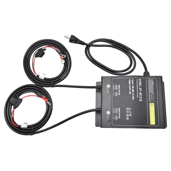 Super On Board Channel 2 Bank 10 Amp Battery 12V Charger 10A Gel AGM Electric Bike Charger