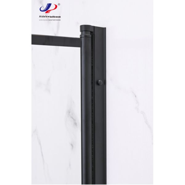 Modern Black Aluminum Shower Enclosure With 5/6mm Tempered Glass-Durable & Stylish