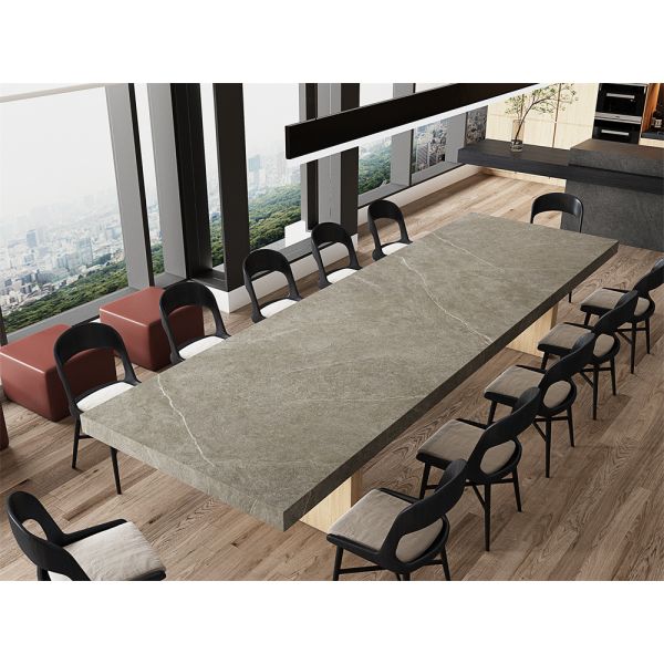 Серый Матт 1600x3200 мм Сцинтерованный каменный плит для офисного дизайна