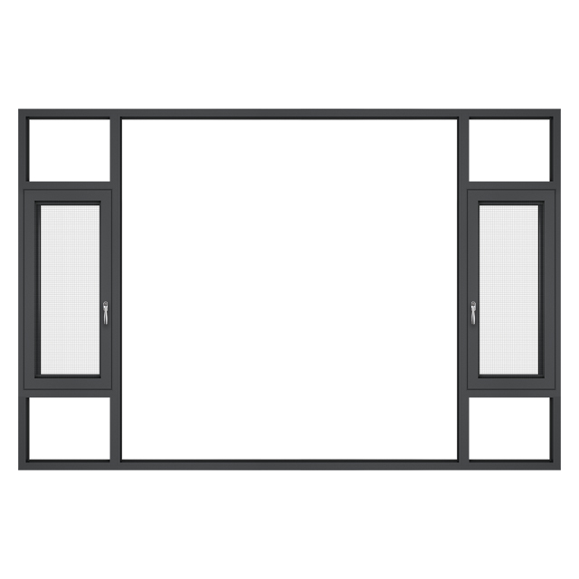 Double Glazed Aluminium Casement Windows Simple Design Space Saving