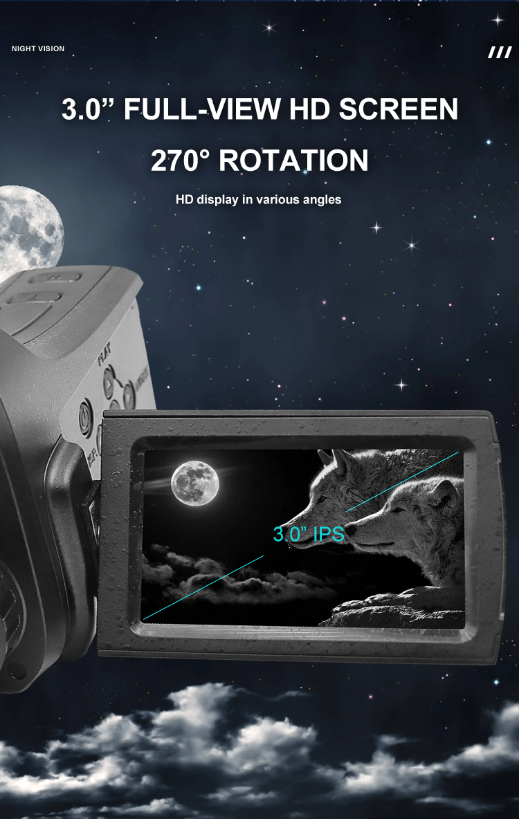 NV2186 Инфракрасное ночное зрение IR Камера Очки Устройство 4K 30FPS Видео и 8x цифровой зум для охоты, ночной рыбалки и лодочного спорта